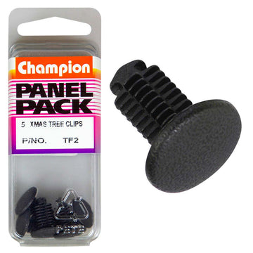 Champion black Christmas tree clip, 18mm length, 5 pack