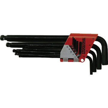 Teng 9-piece ball-end metric hex key set in folding plastic holder, sizes 1.5–10.0mm