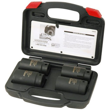 Powerbuilt 1/2” Dr 4pc 6pt Axle Nut Socket Set | Alltrade
