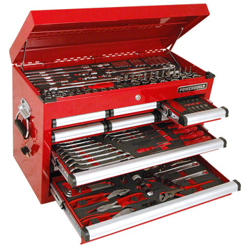 Powerbuilt 189pc Tool Chest & Assorted Tools – Red Series | Alltrade