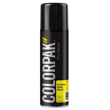 Colorpak Pro Series Aerosol Fastdry Enamel Satin Black can