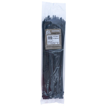 ISL 380 x 4.8mm UV Nylon Cable Tie - Blk. - 100pk