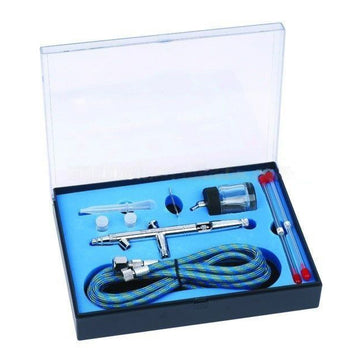 Formula BT-134K dual-action suction airbrush kit with nozzles and storage box