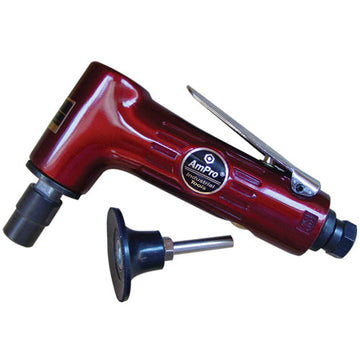 AmPro gearless angle head air die grinder with 6mm collet and 50mm sanding pad adaptor