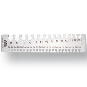Groz rectangular wire gauge with metric and gauge markings
