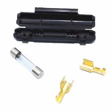 Glass fuse folding holder case for 3Ag automotive fuses