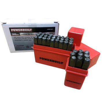 Powerbuilt 36pc Letter & Number Punch Set | Alltrade