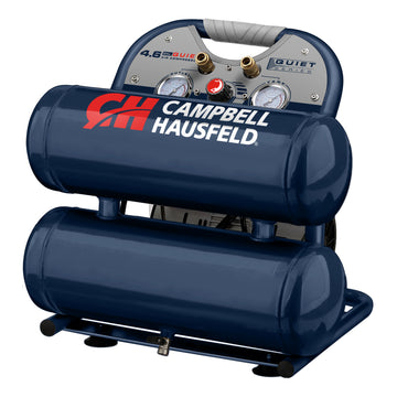 Campbell Hausfeld Twin Stack 1HP oil-free air compressor with 17L aluminium tank and carry handle