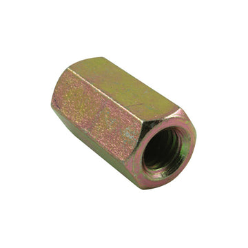 Champion 1/4in UNC hex coupler nuts, zinc-plated, pack of 10