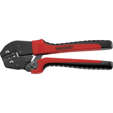 Teng CP58 heavy-duty ratcheting crimping plier with bi-material handles, 250mm length