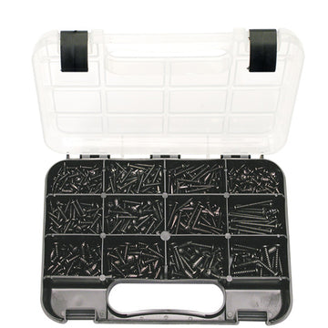 Champion GJ 710-piece self-tapping screw grab kit with assorted sizes and black zinc finish