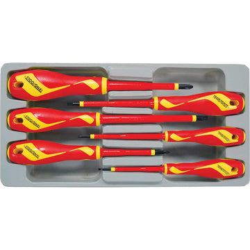Teng MDV906N 6-piece VDE insulated screwdriver set with slotted and Phillips heads
