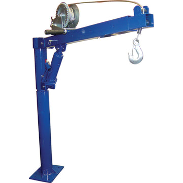 ProEquip 450kg manual winch ute crane with rotary mechanism and 360-degree swivel head