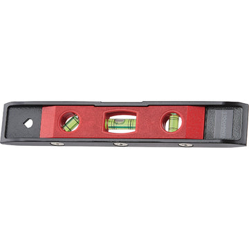 Teng 230mm aluminium torpedo level with black body and magnetic base