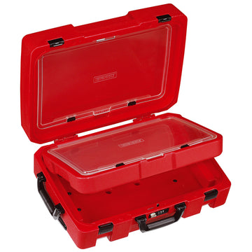 Teng lockable service tool case with wheels, telescopic handle and combination lock
