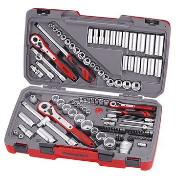 Teng 111-piece socket set with 1/4in, 3/8in and 1/2in drives in plastic carry case