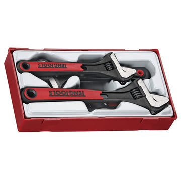 Teng 4-piece adjustable wrench set in TC-Tray modular case