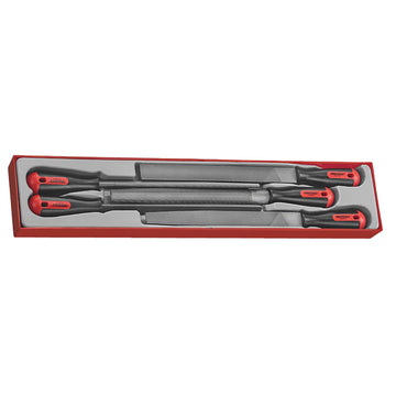 Teng 5-piece 250mm hand file set in TC-Tray modular storage tray