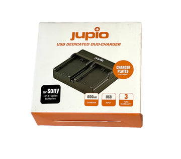 Jupio Sony L Series dual battery USB charger with two charging plates