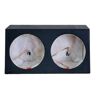 Dual 12-inch subwoofer enclosure MDF black finish