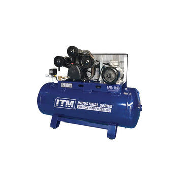 ITM 10HP stationary air compressor with 270L tank, three-phase motor, front view