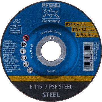 Pferd General Purpose D/C Grinding Disc E 115x7.0mm A30 PPSF, each | PPS Industries