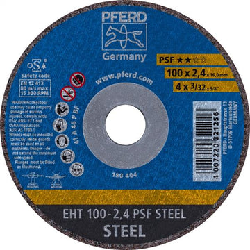 Pferd General Purpose Cut Off Disc EHT 100x2.4mm A46 PPSF, each | PPS Industries