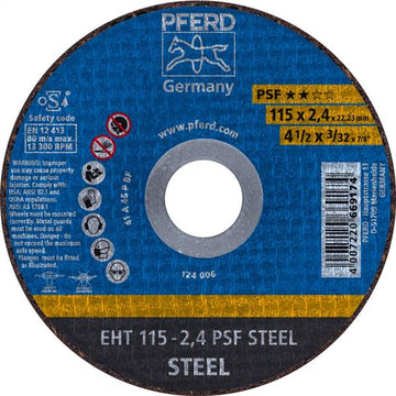 Pferd General Purpose Cut Off Disc EHT 115x2.4mm A46 PPSF, each | PPS Industries