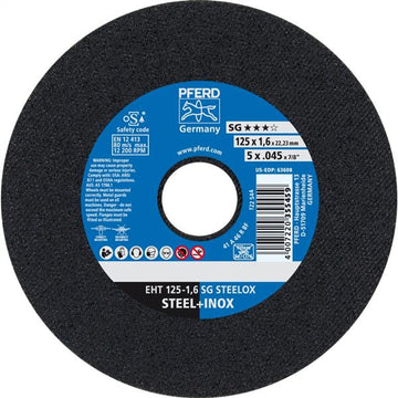 Pferd Inox Cut Off Disc EHT 125x1.6mm A46 RSG/SG, each | PPS Industries