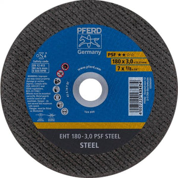 Pferd General Purpose Cut Off Disc EHT 178x3.0mm A24 PPSF, each | PPS Industries