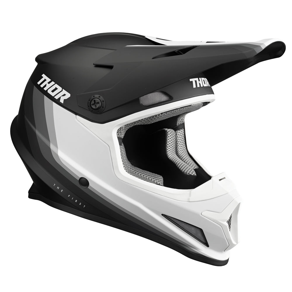 Helmet S23 Thor Mx Sector Runner Mips Black White Xl | Formula