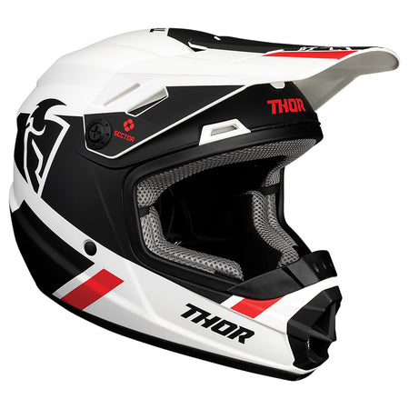 Helmet S23y Thor Mx Sector Split Youth Mips White Black Small | Formula