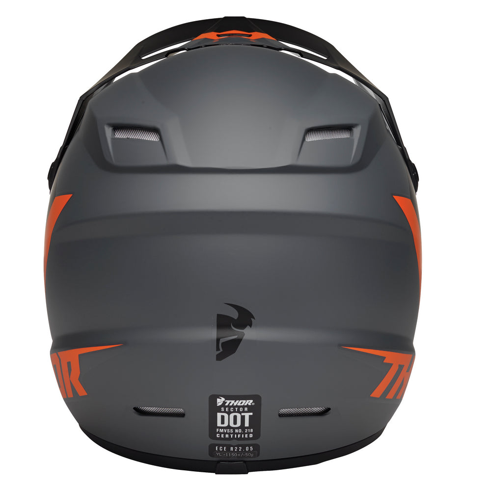 Helmet S23y Thor Mx Sector Chev Charcoal Orange Youth Medium | Formula