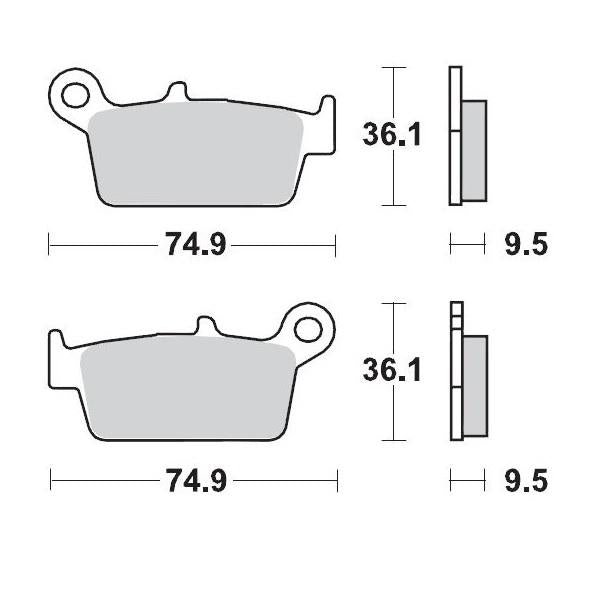 Brake Pad Rear Moto Master Pro Sintered For Gasgas Honda Kawasaki Suzuki Yamaha | Formula