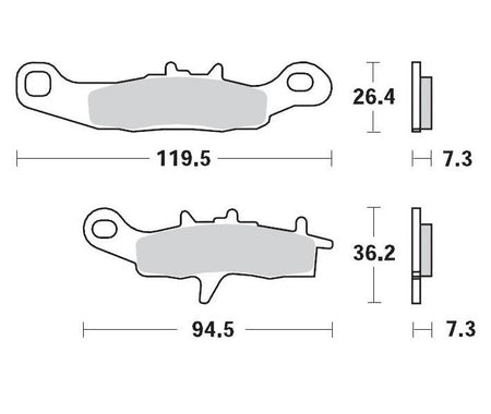 Brake Pads Front Moto Master Pro Sintered For Kawasaki Suzuki | Formula