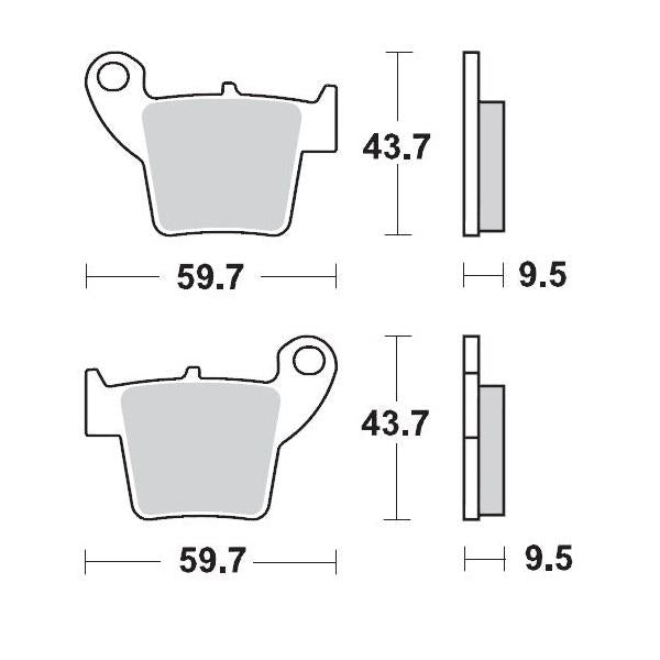 Brake Pads Rear Moto Master Racing Sinter Pro Series Honda Cr / Crf Bikes And Tm Mx85 13-16 | Formula