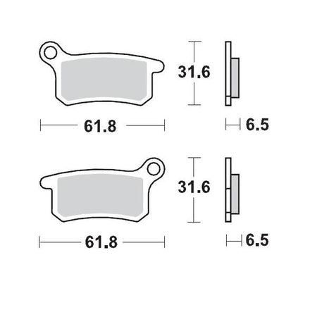 Brake Pads Moto Master Pro Sintered Front And Rear For Husqvarna Ktm | Formula