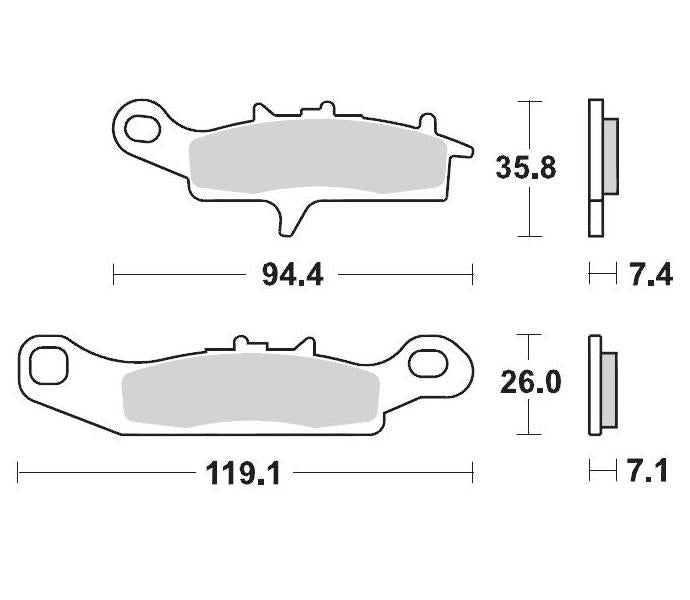Brake Pads Moto Master Pro Sintered Front Left For Kawasaki Front Right For Kawasaki Suzuki | Formula