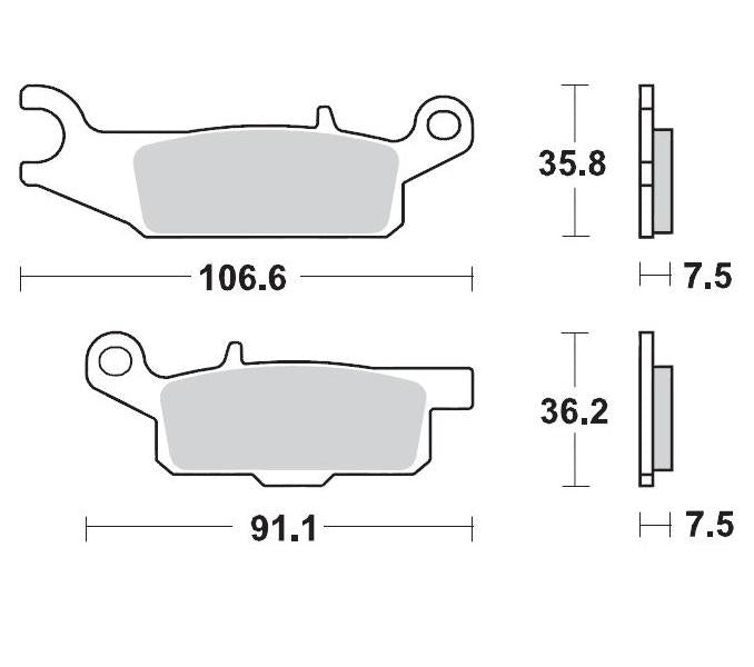 Brake Pads Front Right Moto Master Pro Sintered For Yamaha Yfm250 Raptor 08-11 Yfm250r Yfm250r 12-13 | Formula