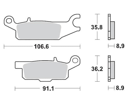 Brake Pads Rear Moto Master Yamaha Grizzly 09-11 Grizzly 700 07-14 | Formula