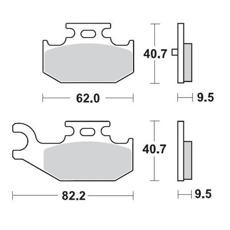 Brake Pads Rear Moto Master For Yamaha Yxr 450 Rhino 2006 Rhino 660 05-07 | Formula