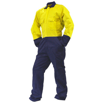 Clearance - Esko Overall LS, 300gsm Cotton, Yellow/Navy DO