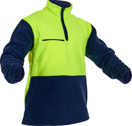 Esko D/O Polar Fleece 1/2 Zip Tunic - 380gm - Yellow/Navy