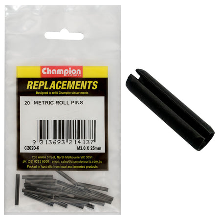 Champion 3.0 x 25mm Metric Roll Pin -20pk | ISL