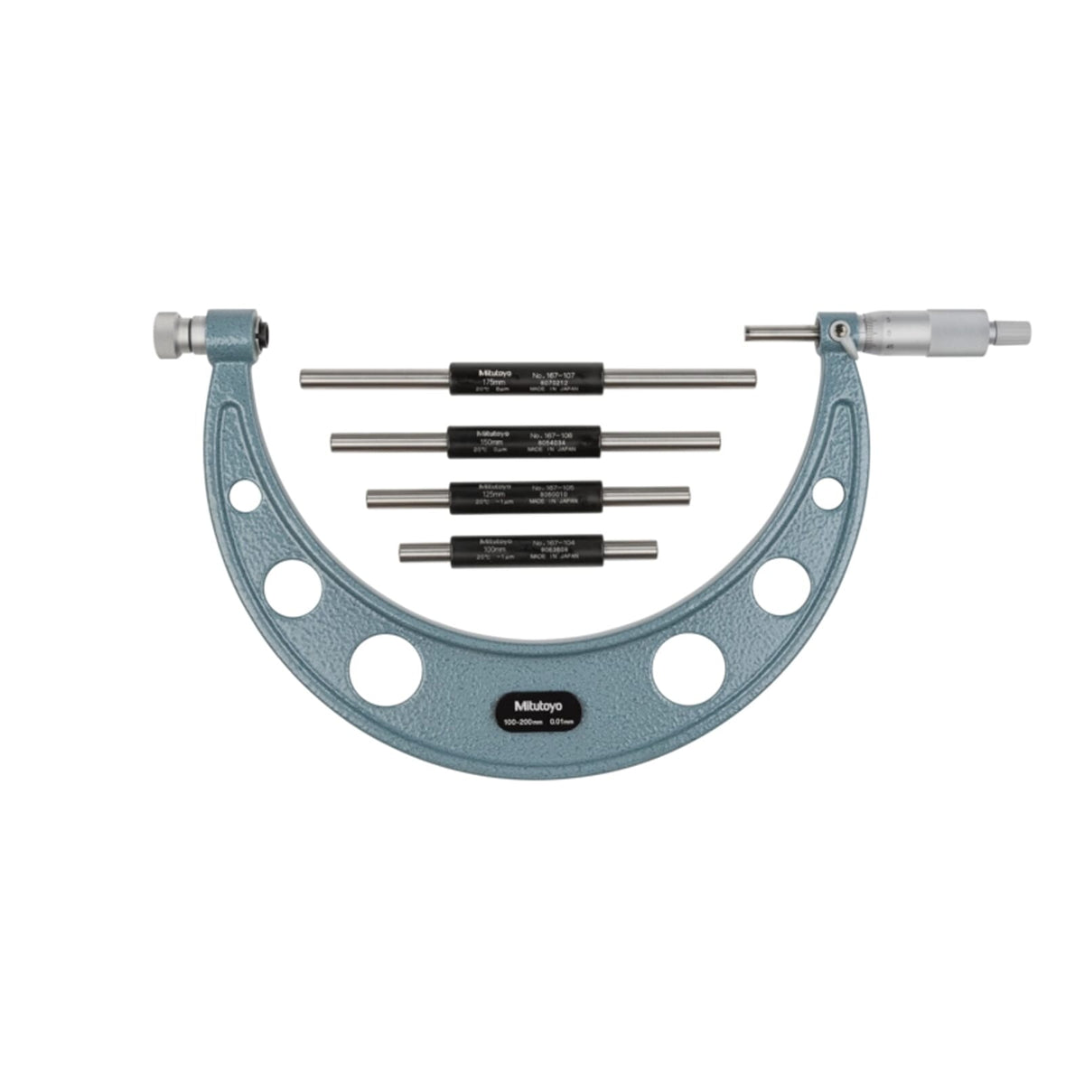 Mitutoyo Outside Micrometer x 0.01mm Interchangeable Anvils