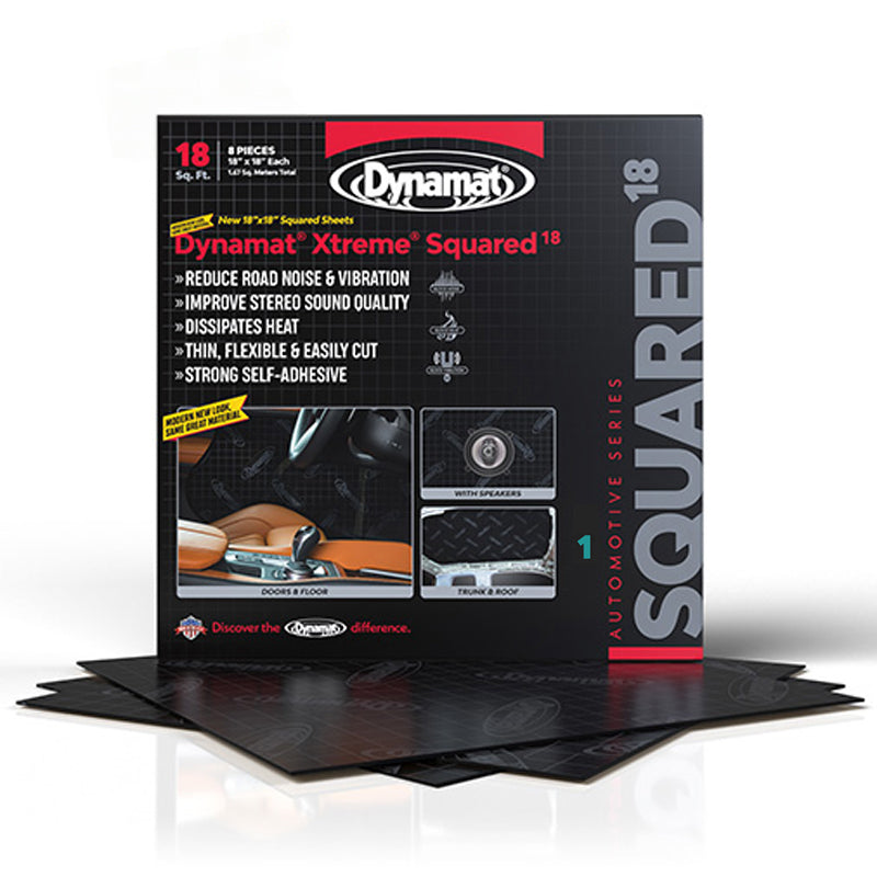 Dynamat Xtreme Squared Sound Deadening (457mm X 457mm 1.72mm 1 Inch Cutting Grid) 8 Sheet Pack | Formula