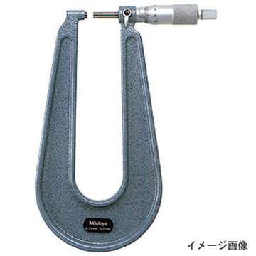 Mitutoyo sheetmetal micrometer with spherical anvils and 150mm throat depth