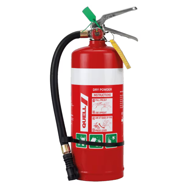 Quell 2.5kg ABE fire extinguisher with wall bracket