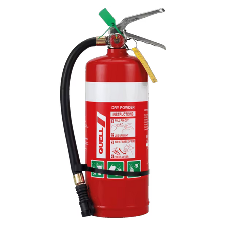 Quell 2.5kg ABE fire extinguisher with wall bracket
