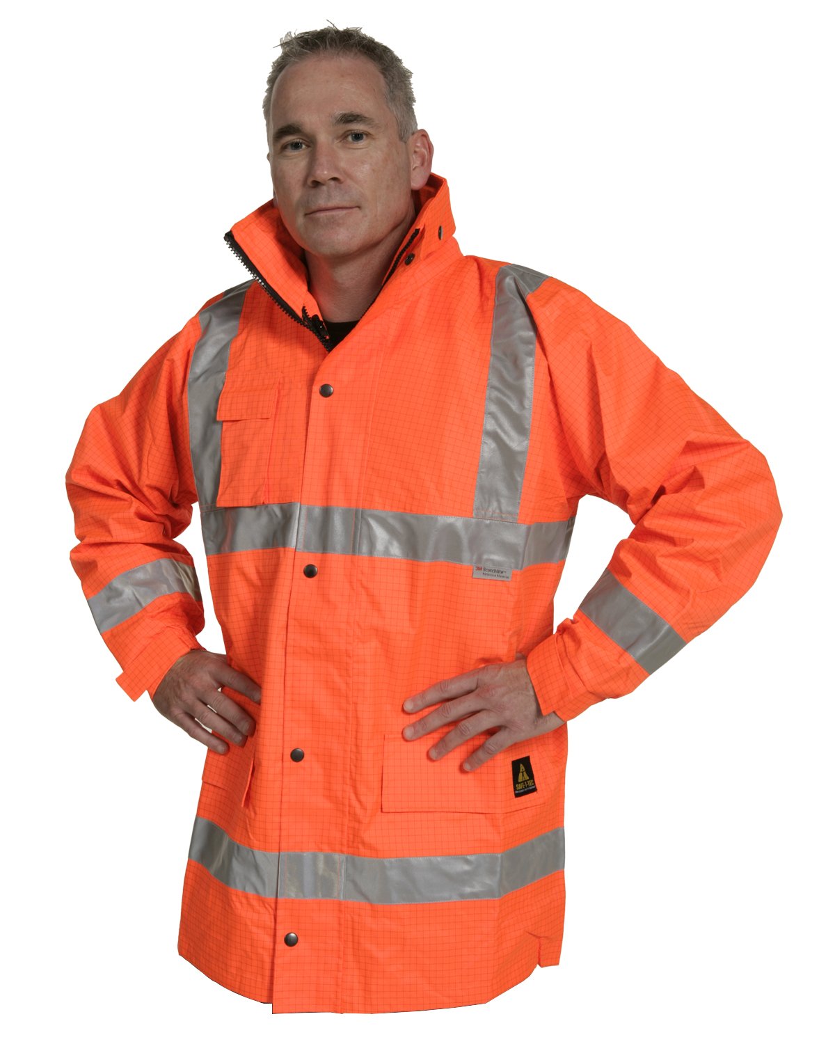 Esko Hi Vis-Rain Jacket ,Flame Retardant, Orange TTMC-Size 2XL